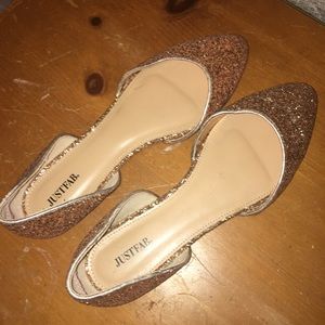Justfab sparkly flats